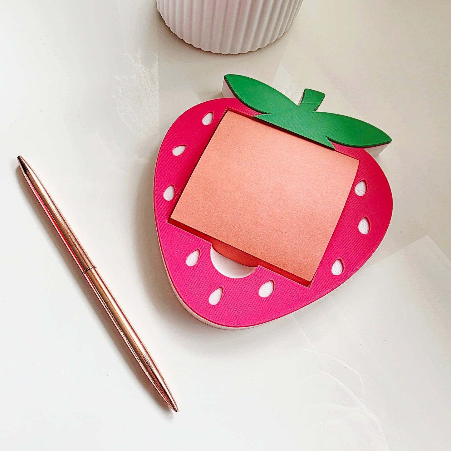Strawberry Sticky Note Holder Whimsic