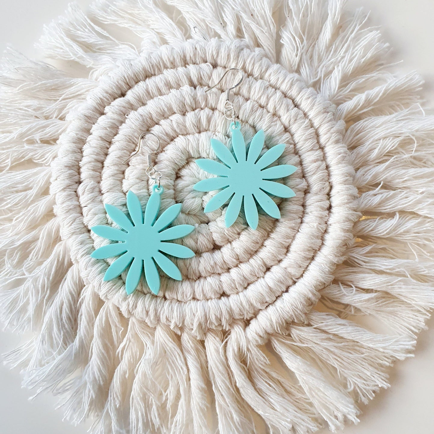 Sunshine Floral Earrings Earrings Whimsic Waterleaf (Green)