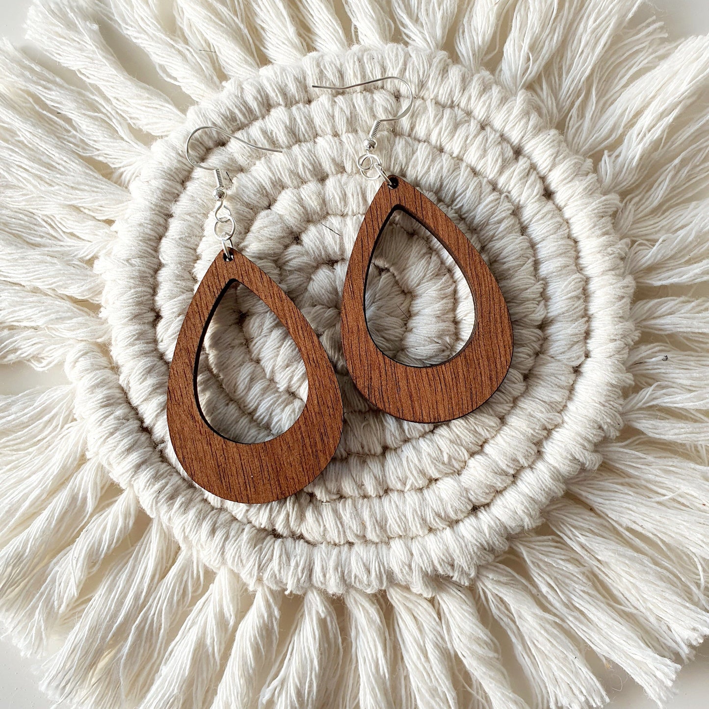 Teardrop Earrings Earrings Whimsic Wooden