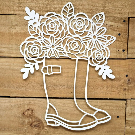 Floral Gumboots Wall Art