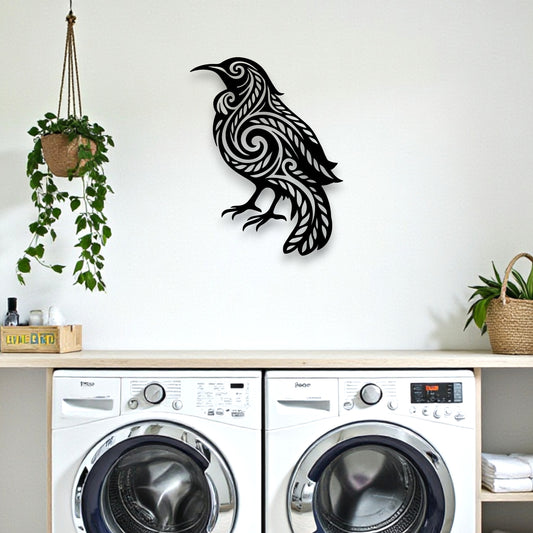 Koru Flow Tūī Wall Art
