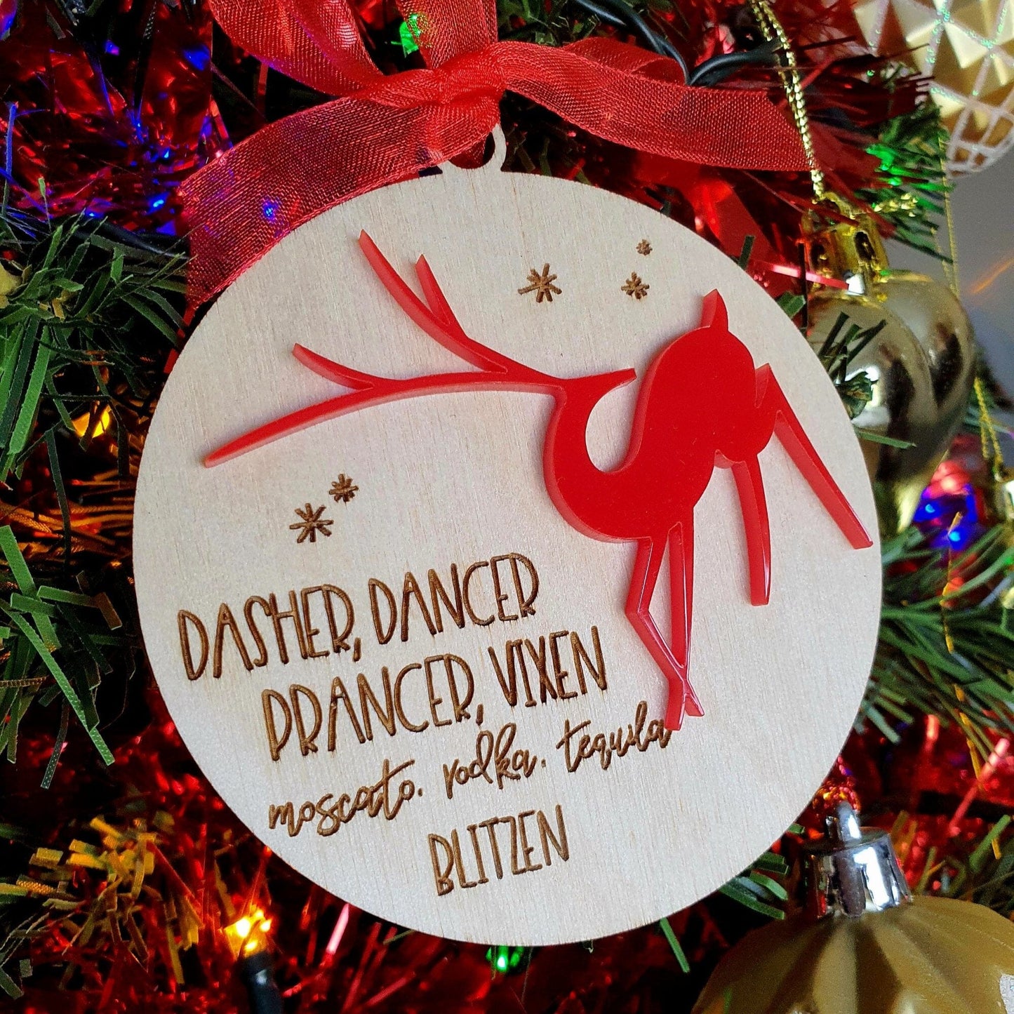 Witty Reindeer Ornament Whimsic