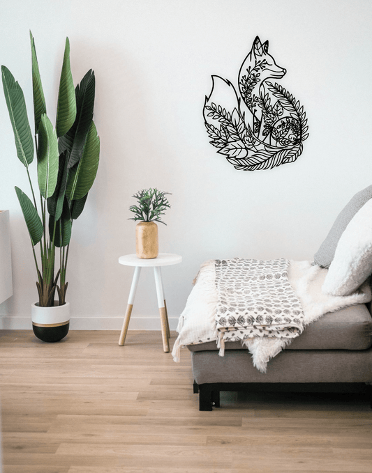 Floral Fox Wall Décor Whimsic