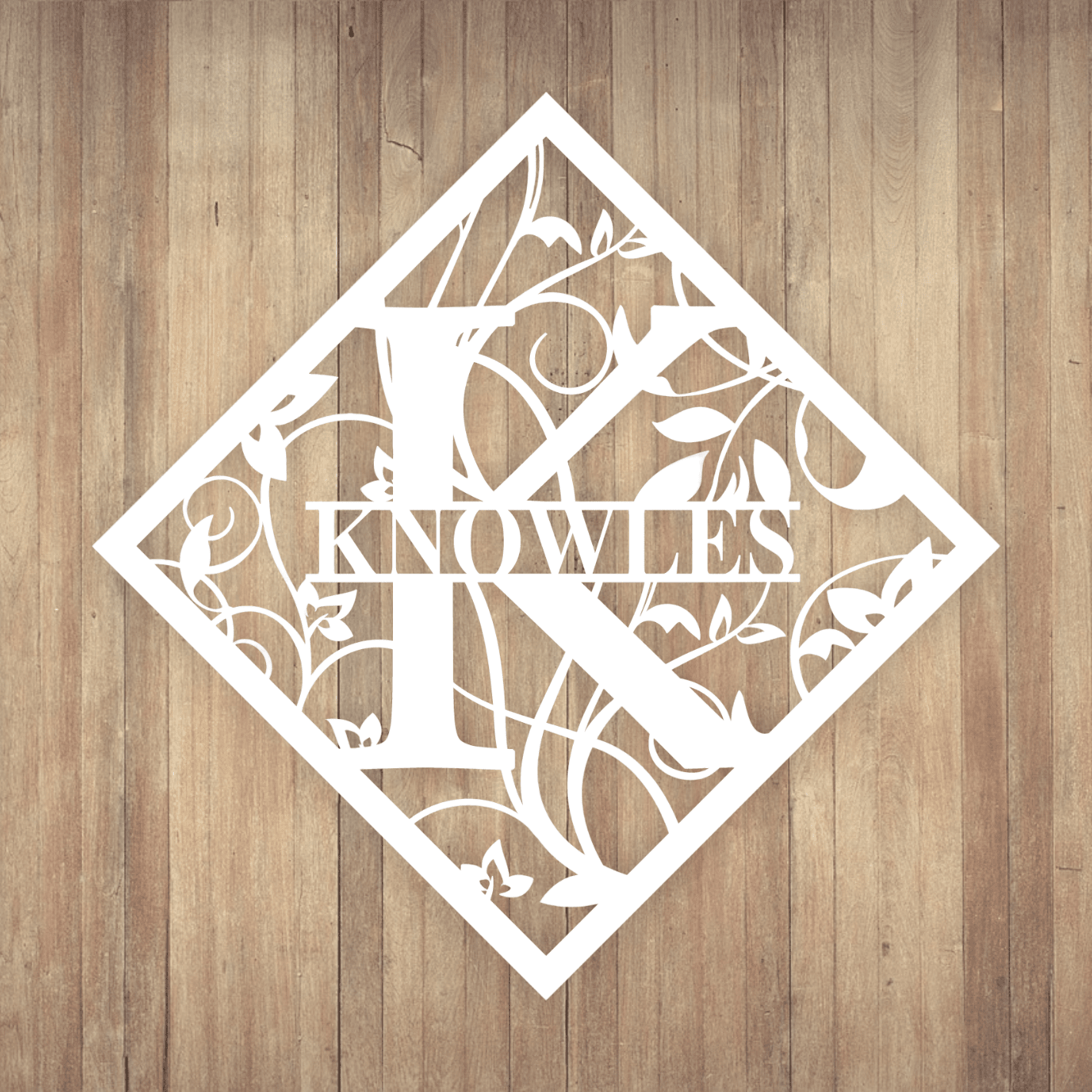 Floral Framed Personalised Monogram Whimsic