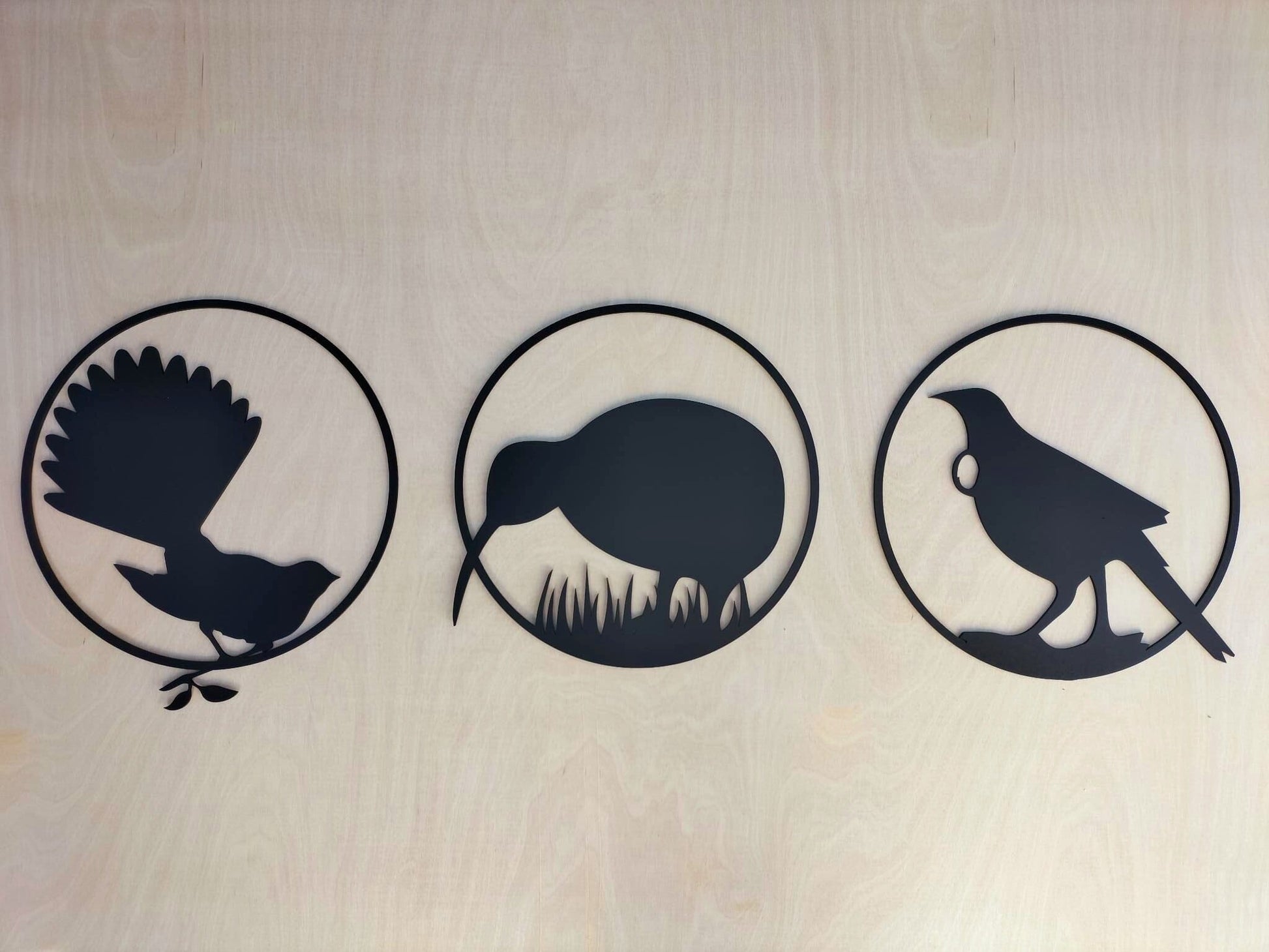 NZ Native Birds Wall Art Set Whimsic