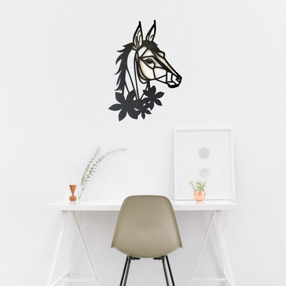 Floral Horse Wall Décor