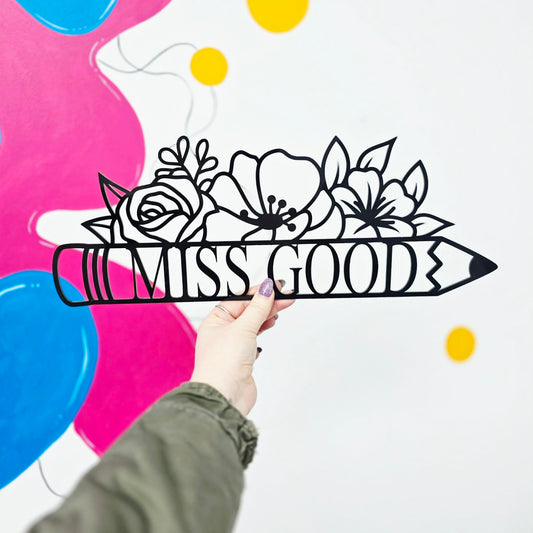 Personalised Floral Pencil