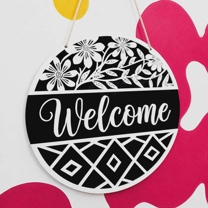 Floral Welcome Sign - One In Stock