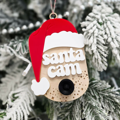 Santa Cam Christmas Tree Ornament
