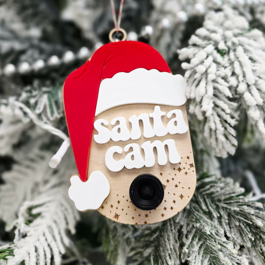 Santa Cam Christmas Tree Ornament