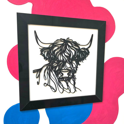 Line Art Highland Cow Two Piece Set