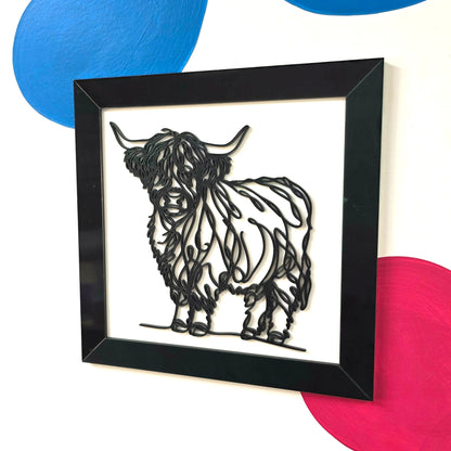 Line Art Highland Cow Two Piece Set