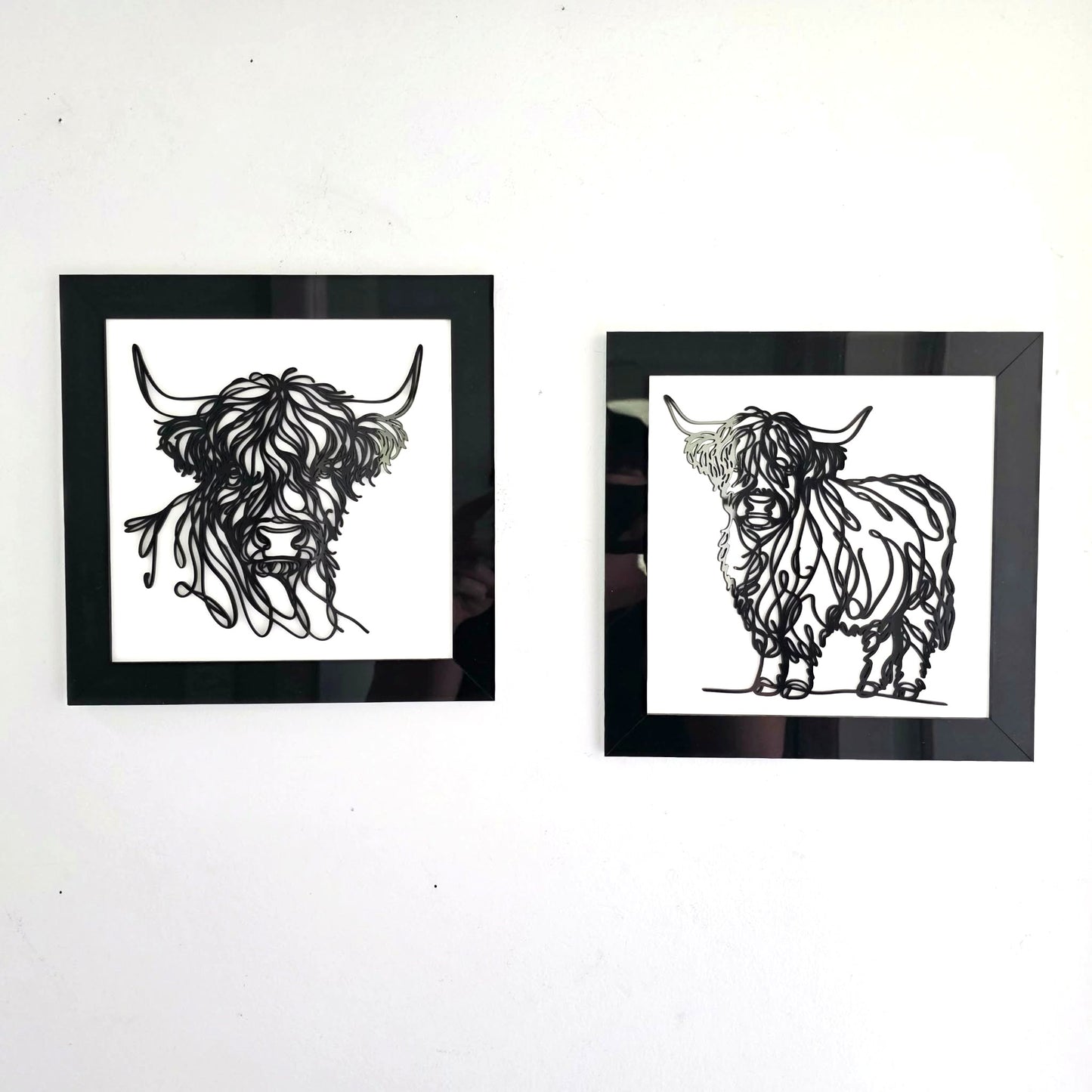 Line Art Highland Cow Two Piece Set