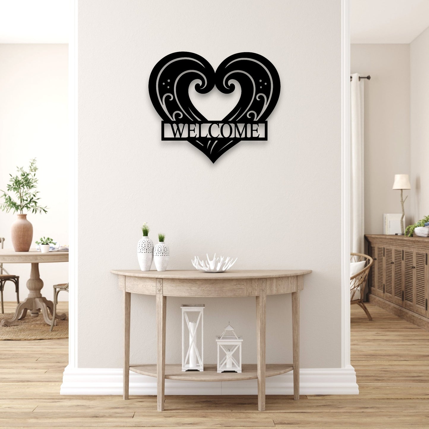 Personalised Koru Wave Heart Wall Decor