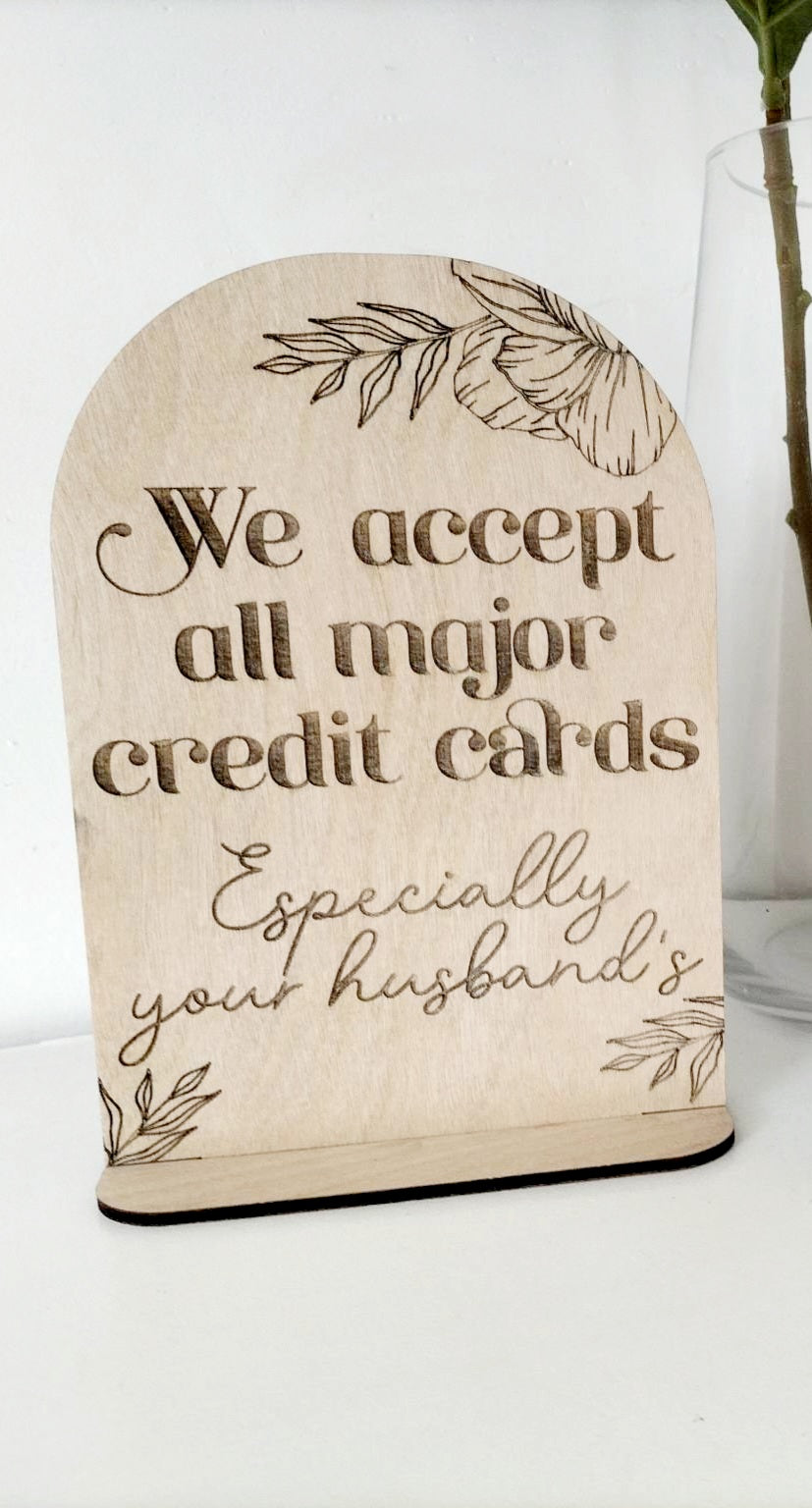 Polite Credit Card Sign