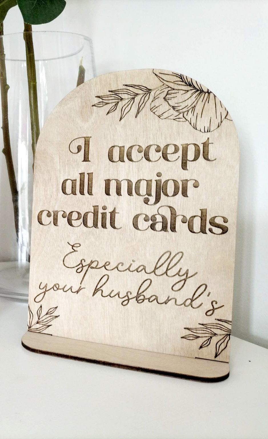 Polite Credit Card Sign