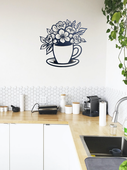 Floral Teacup Wall Art