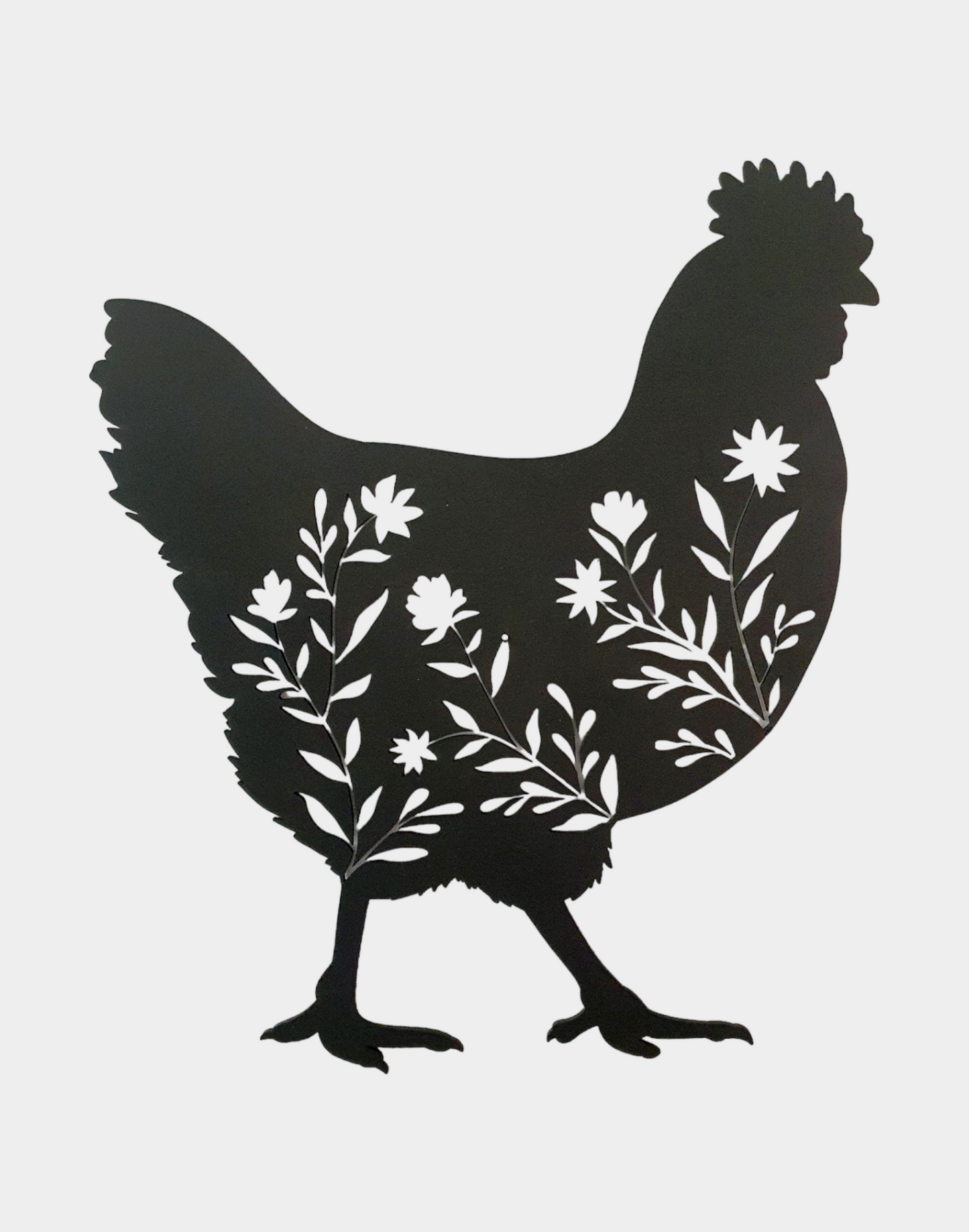 Floral Chicken Wall Art