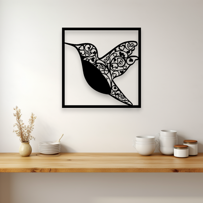 Hearts & Hummingbird Wall Art