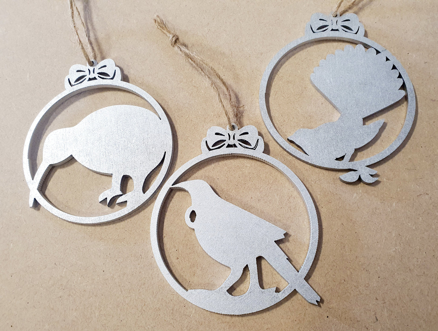 Native Bird Trio Bauble Set