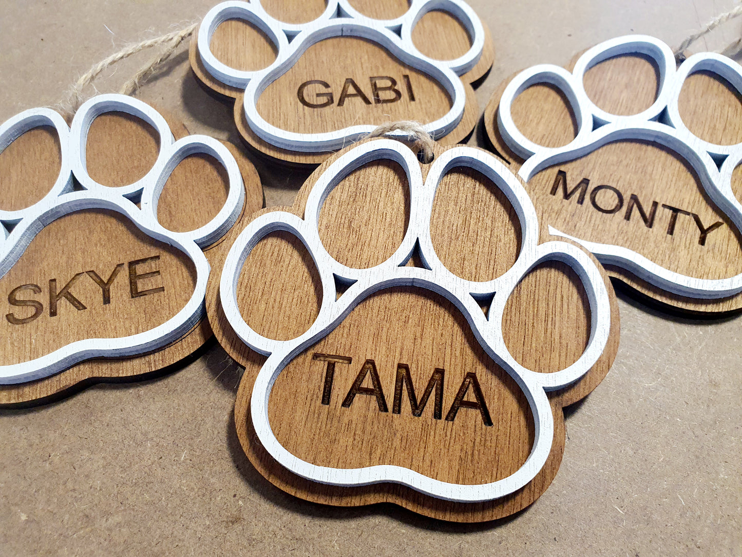 Personalised Paw Print Bauble