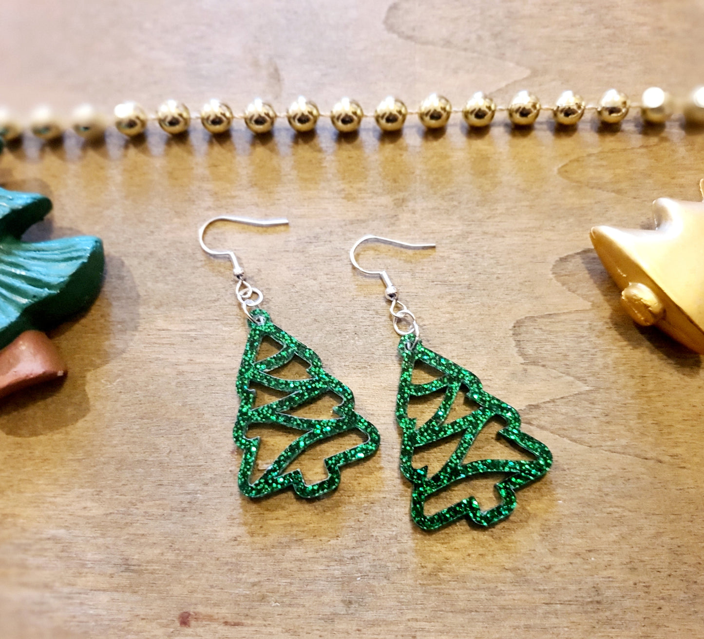 Festive Christmas Tree Earrings