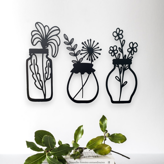 Wildflower Jars Wall Art Set