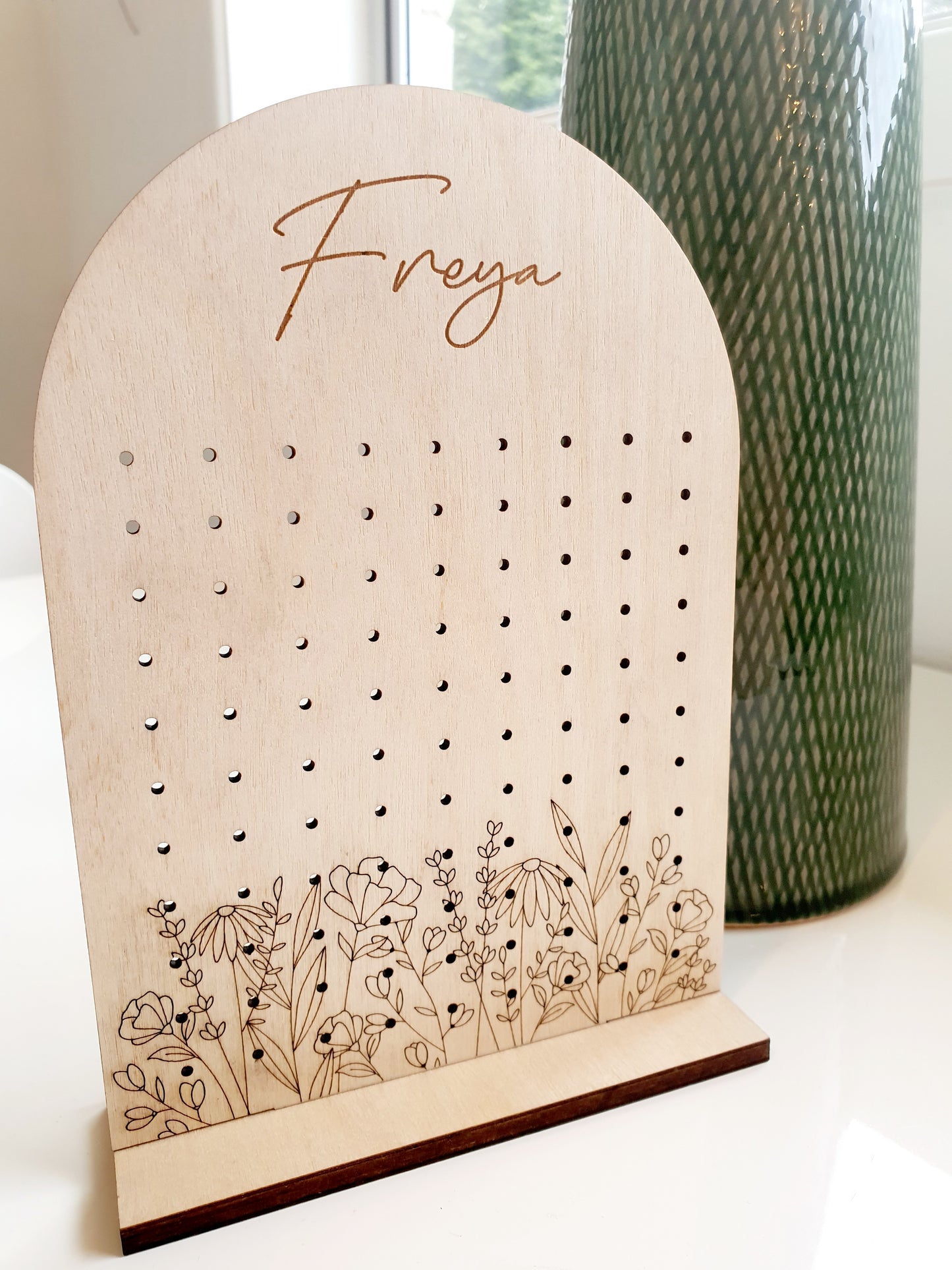 Personalised Floral Earring Stand