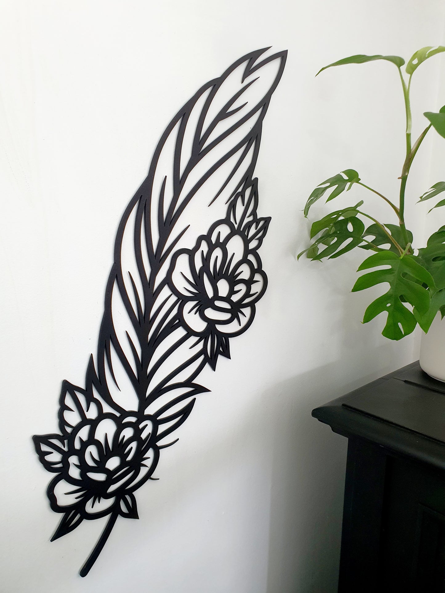 Floral Feather Wall Art