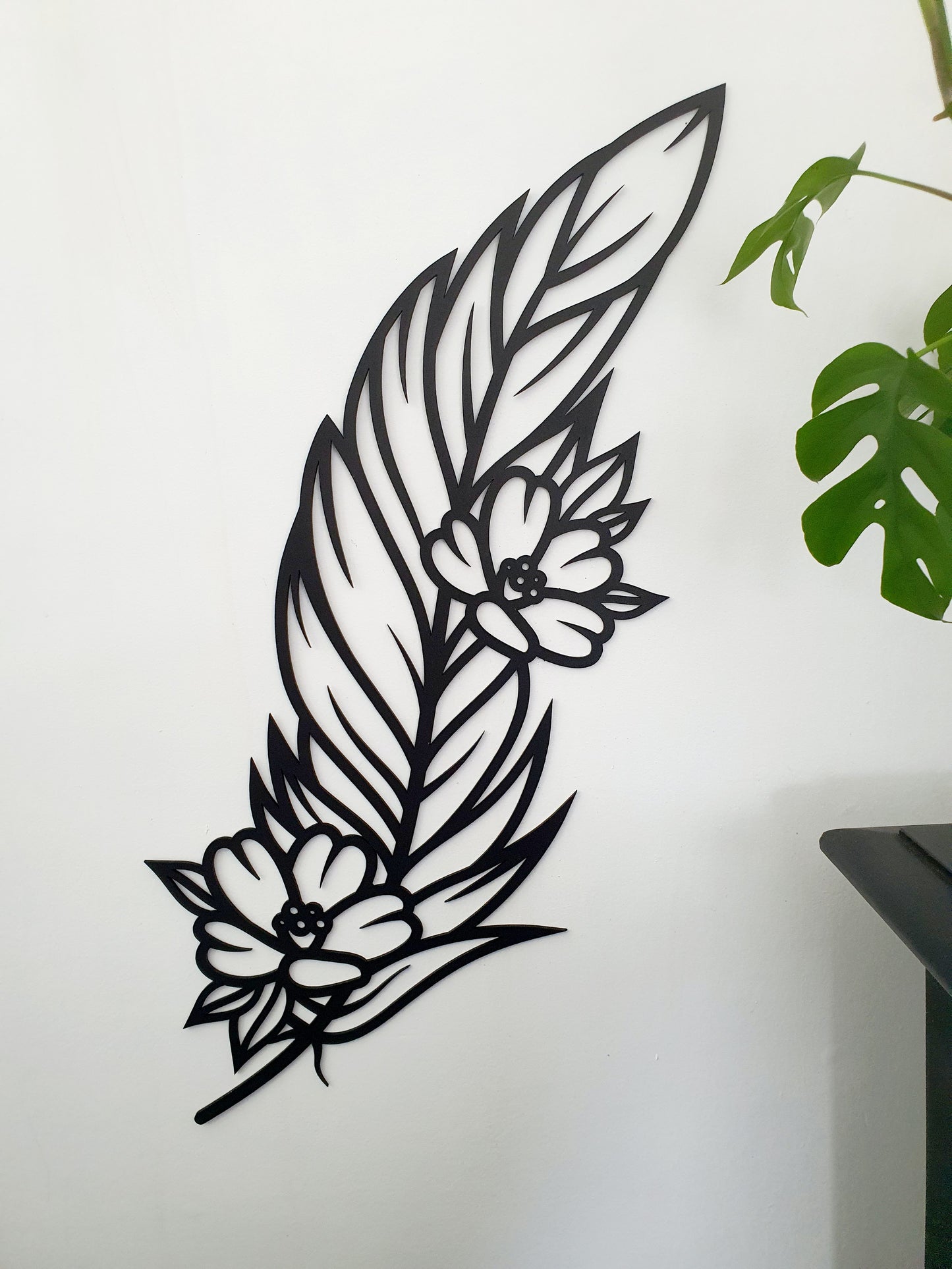 Floral Feather Wall Art