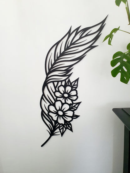 Floral Feather Wall Art