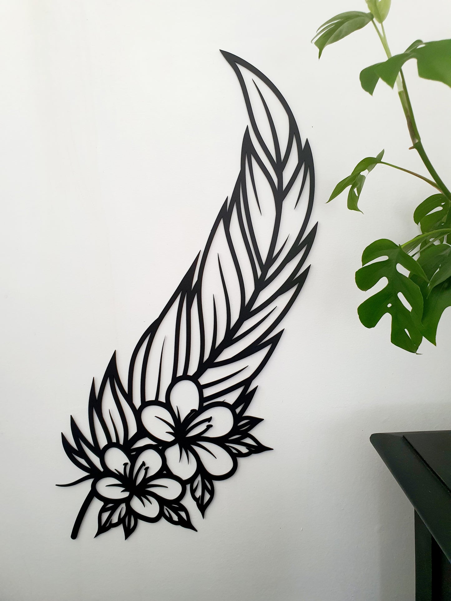 Floral Feather Wall Art