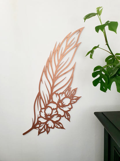 Floral Feather Wall Art