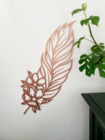 Floral Feather Wall Art