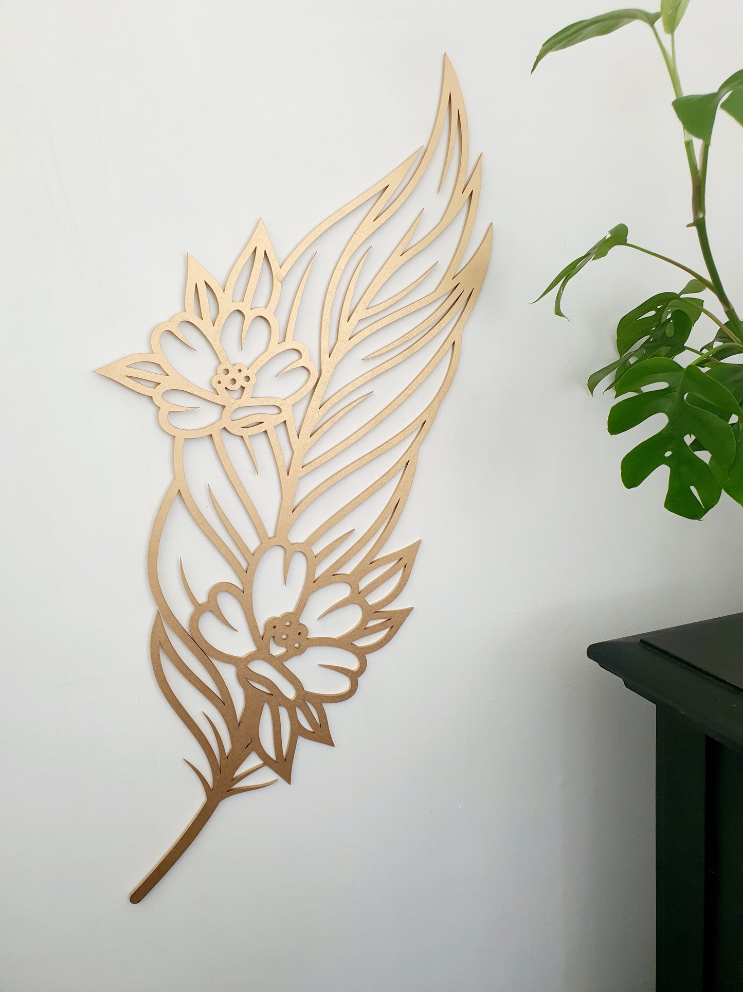 Floral Feather Wall Art