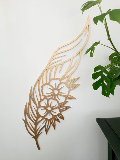 Floral Feather Wall Art