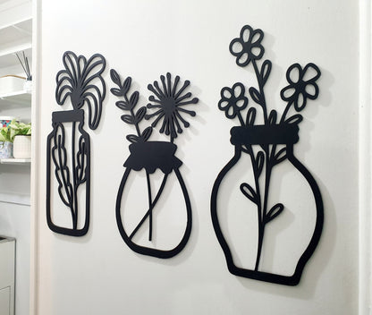 Wildflower Jars Wall Art Set