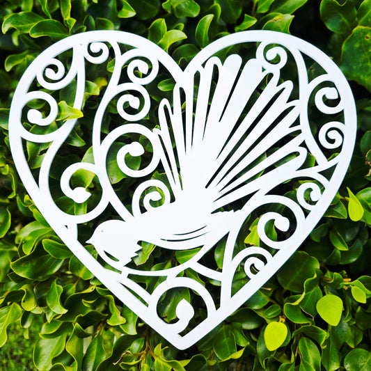 Koru Swirl Fantail Heart