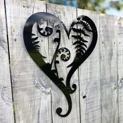 Fern & Koru Heart Wall Art
