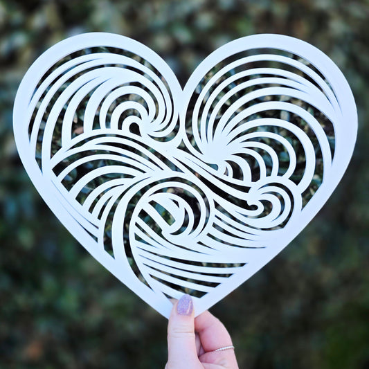 Ocean Wave Heart Wall Decor