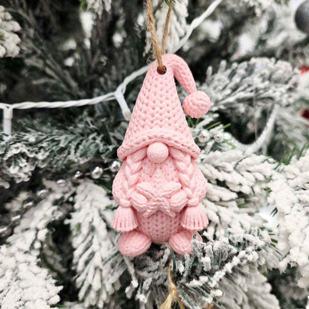 Knitted Christmas Gnome Ornament
