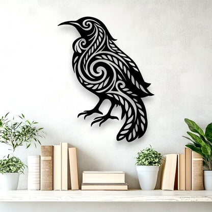 Koru Flow Tūī Wall Art