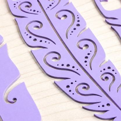Pastel Huia Feather Trio