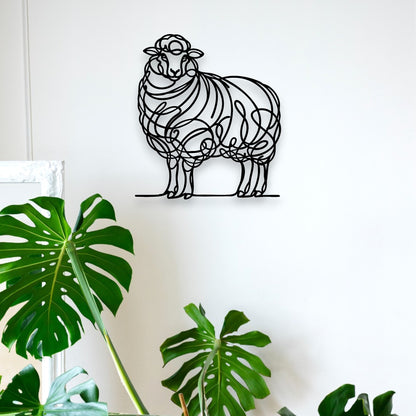 Line Art Sheep Décor