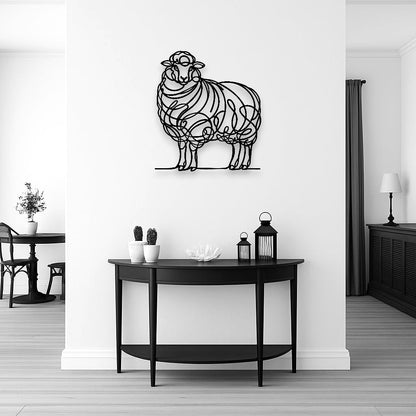 Line Art Sheep Décor