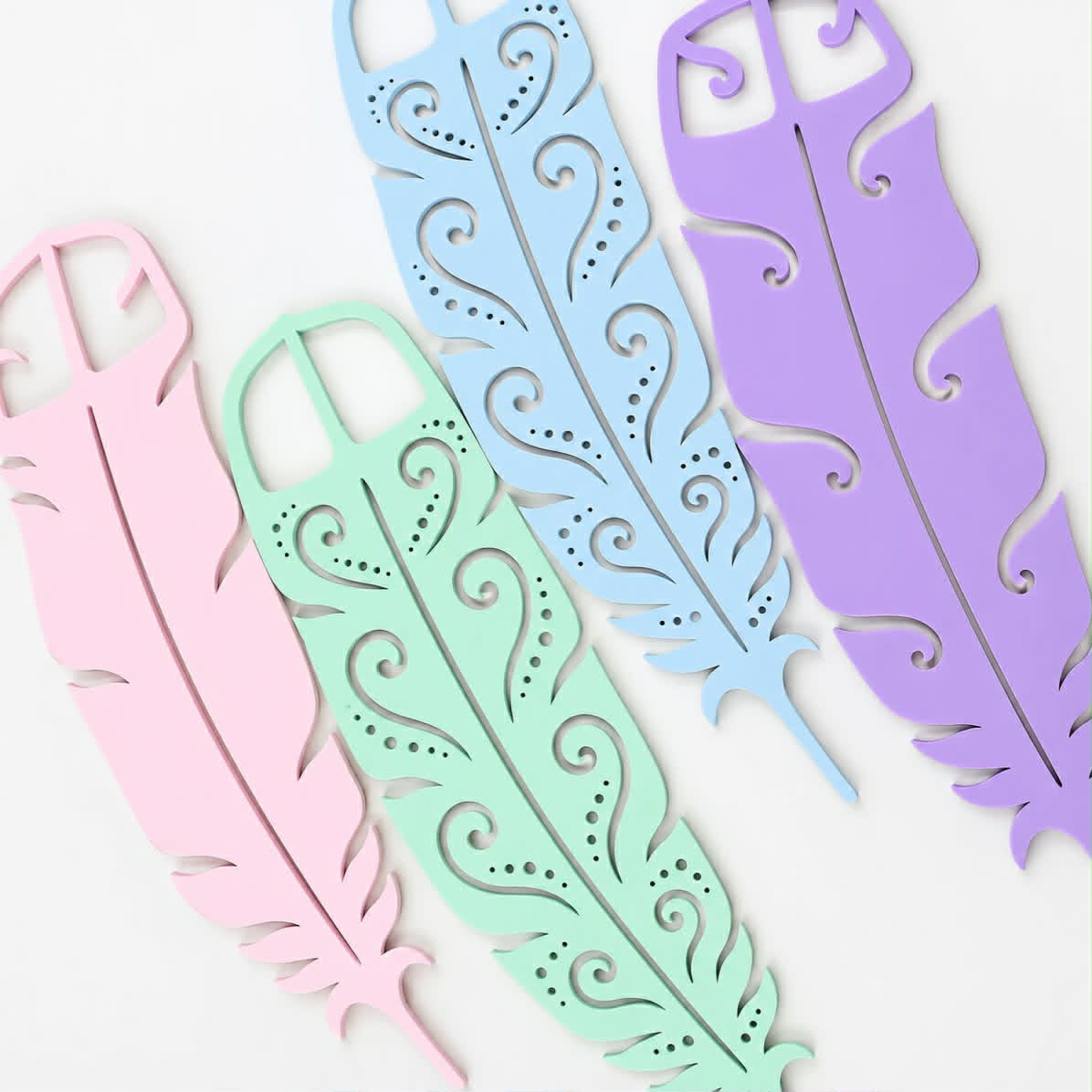 Pastel Huia Feather Trio