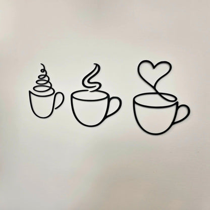 Coffee Line Art Wall Set