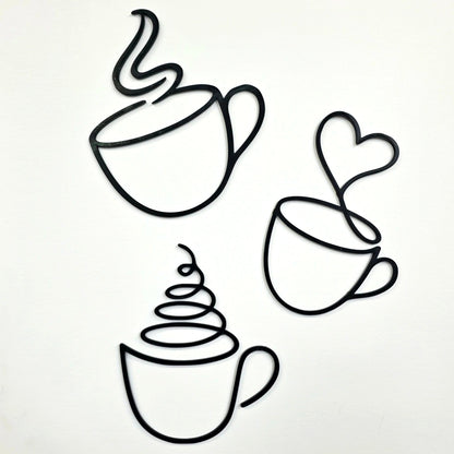 Coffee Line Art Wall Set