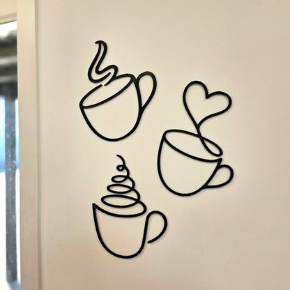Coffee Line Art Wall Set
