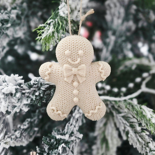 Knitted Gingerbread Man Christmas Ornament
